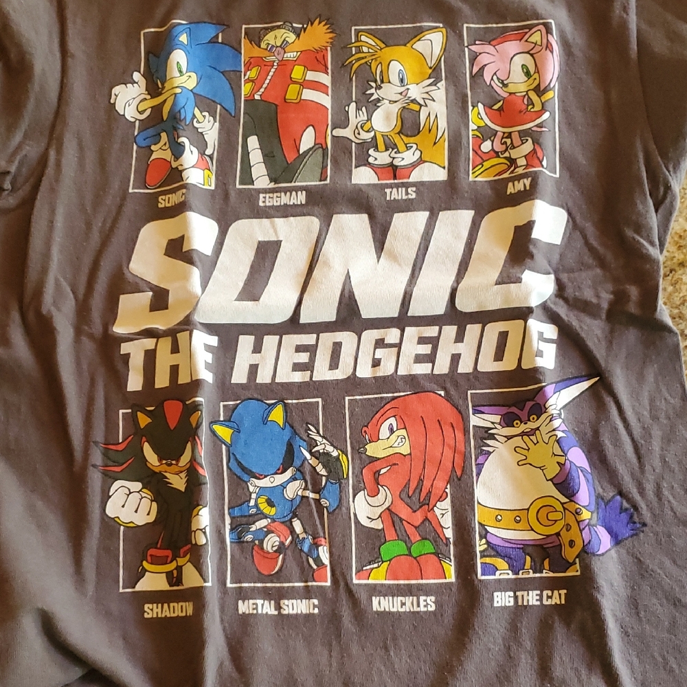 Sonic The Hedgehog Kids Short Sleeve Tee - Gray